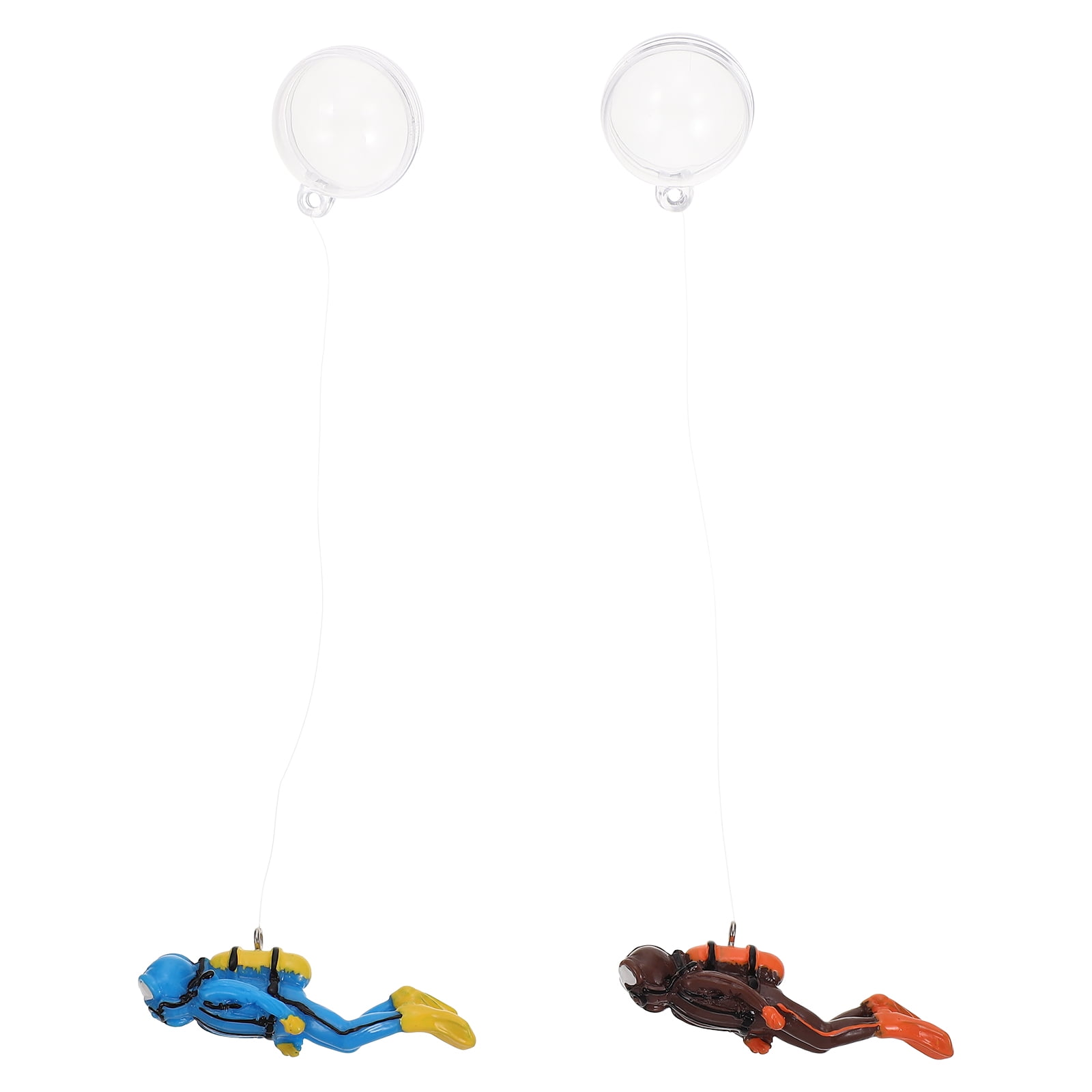 2 Sets Fish Tank Floating Decoration Diver Aquarium Ornaments for