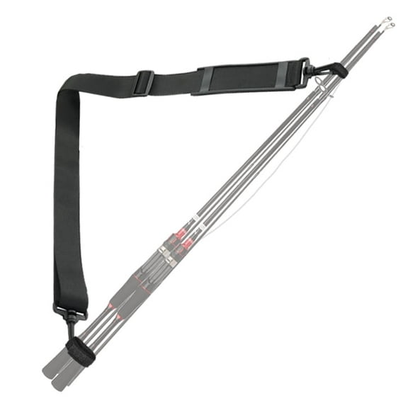 2 Sets Fishing Rods Carrier Strap Black Adjustable Sling Shoulder Fishing Poles Strap Holder for Fly Fishing