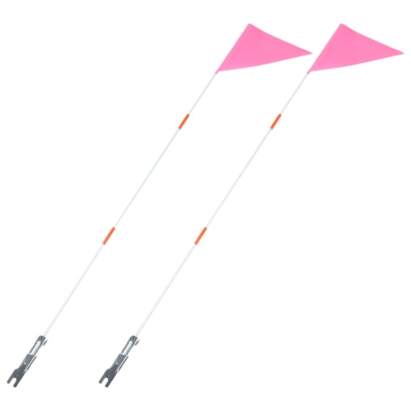 Raindrops Bike Flags With Pole Polyester Pink 2 Sets 4.8In