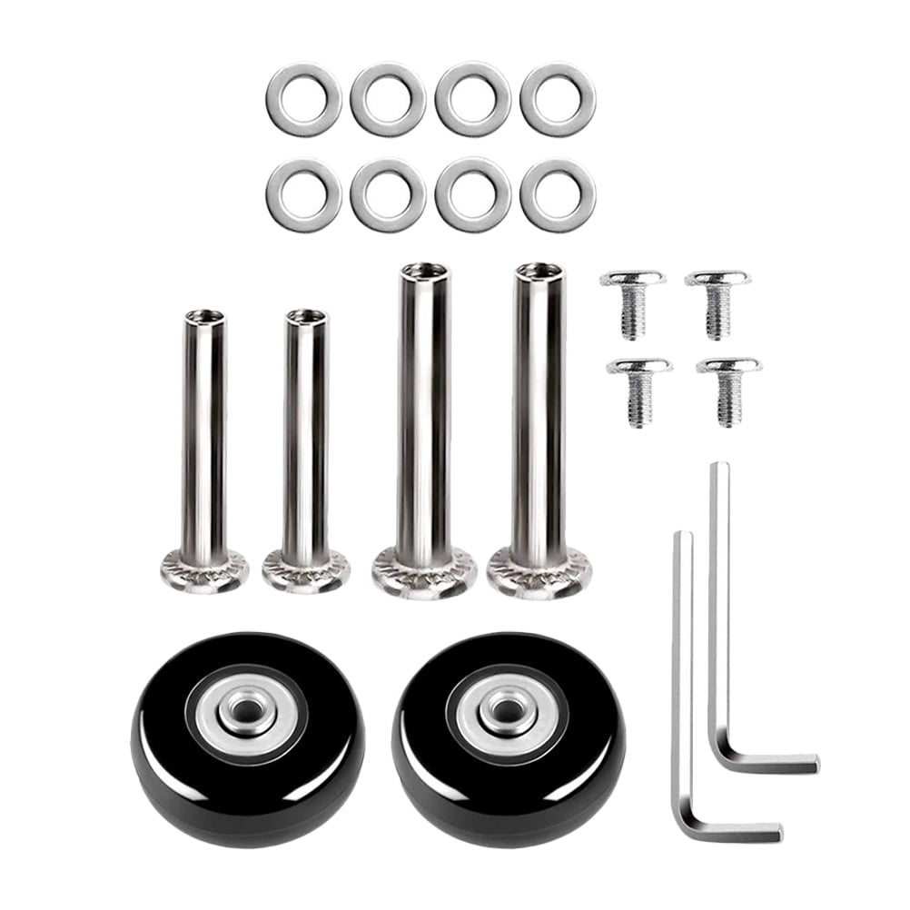 2 Sets Flexible Luggage Wheel Suitcase Swivel Caster Replacement Wheels