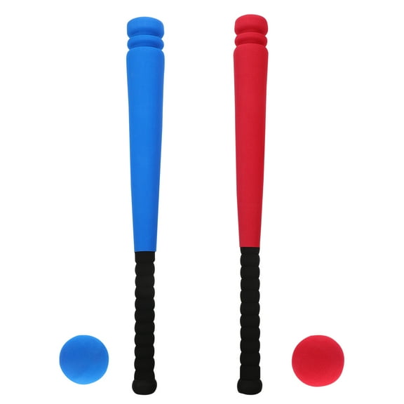 2 Sets Foam Bat and Ball Soft Baseball Sponge PVC Brain Exercise Toy Travel
