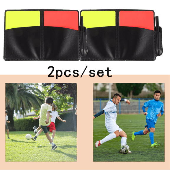 2 Sets Football Ref Soccer Referee Kit,Portable Cards Kit for Football Soccer Officiating - and Lightweight Referee Equipment