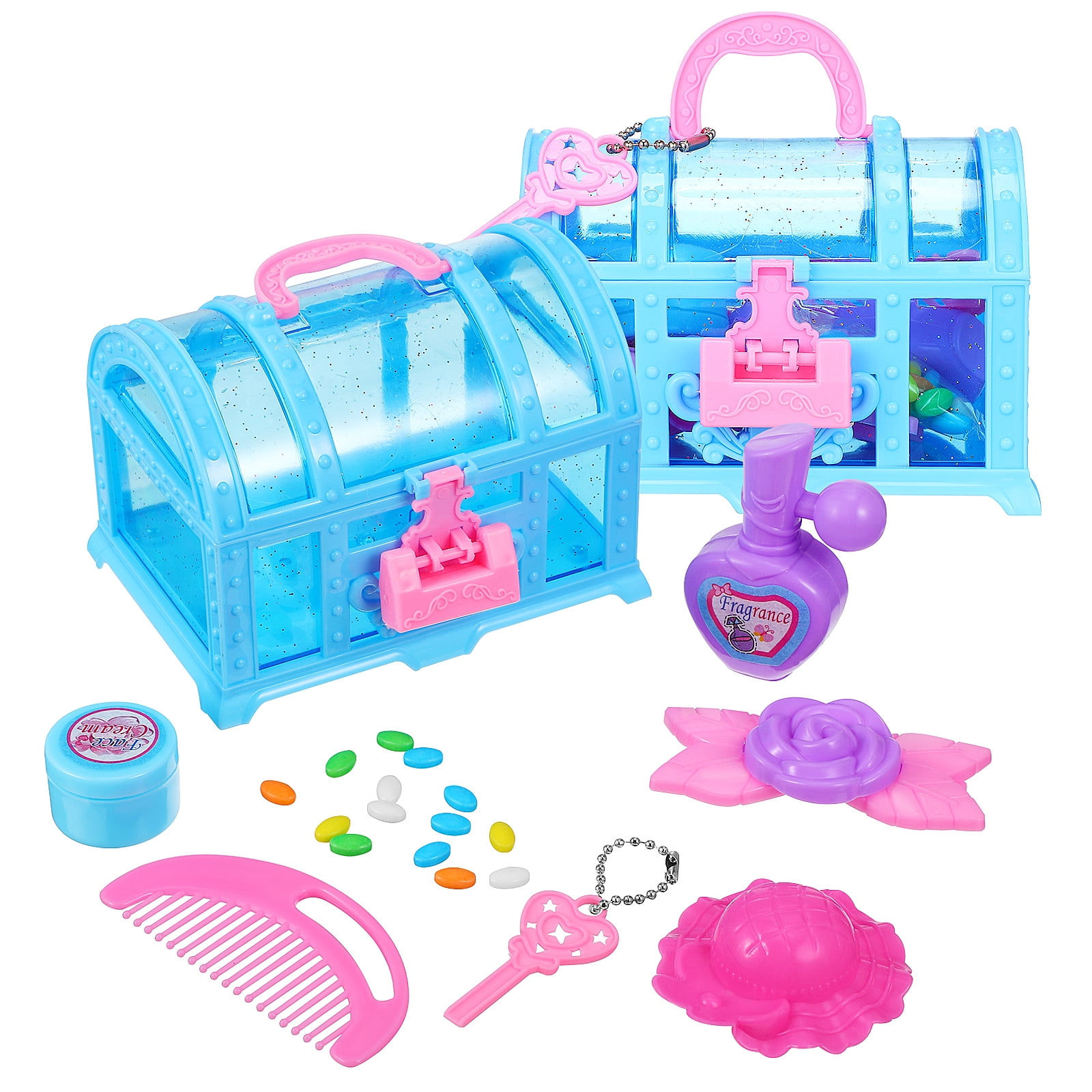 2 Sets Hair Assorted Accessories Organizer Little Girl Jewelry Boxes