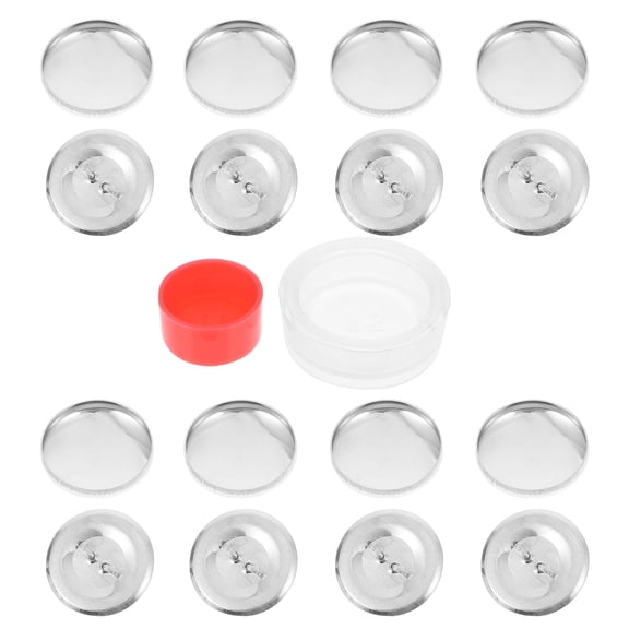 2 Sets Hand Decor Self Cover Button Tool Cloth Buckle DIY Craft Making 2.5X2.5X0.6CM Silver