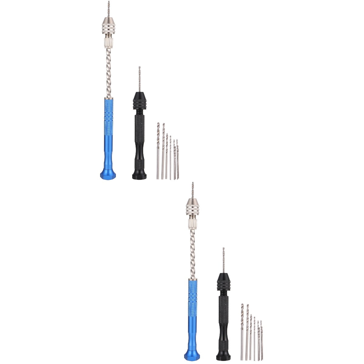 2 Sets Hand Drills Jewelry Drills Hand Twisted Drill Bits Steel Hand