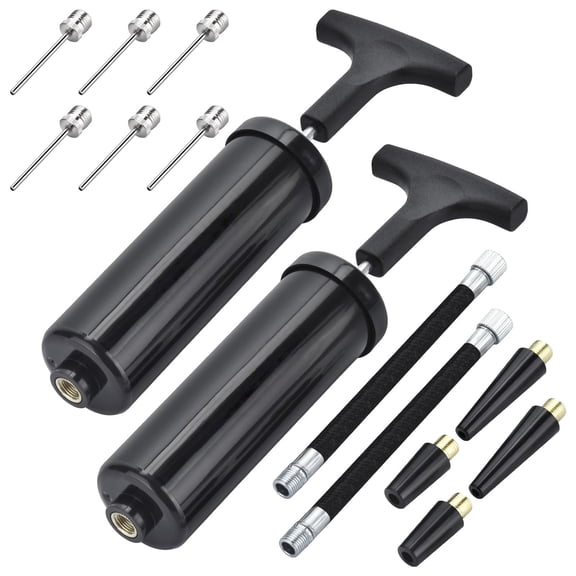 2 Sets Hand Pump for Balls, Ball Pump with Needles - Air Pump for Basketball Soccer Football Volleyball, Includes 6 Needles for Sports Balls