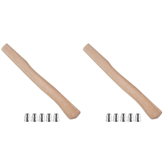 2 Sets Handle Wooden Replacement Hatchet Handle Woodworking Tool with Wedges