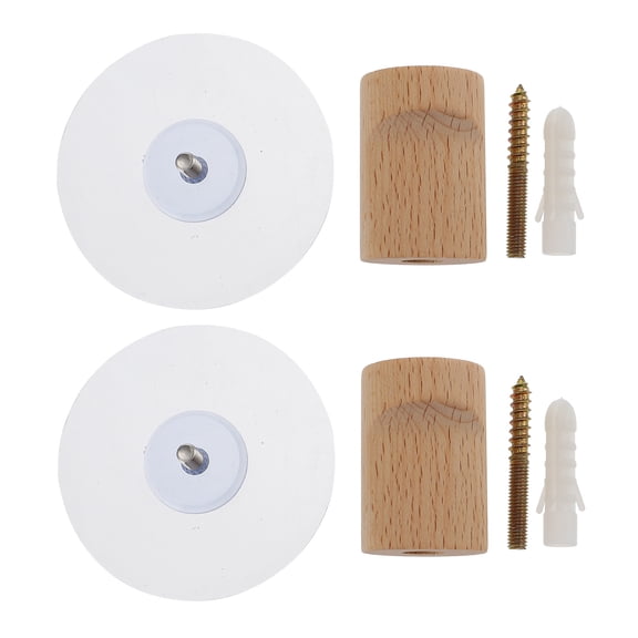 NUOLUX 2 Sets of Hooks for Coats Khaki Nail-free Installation for Adults