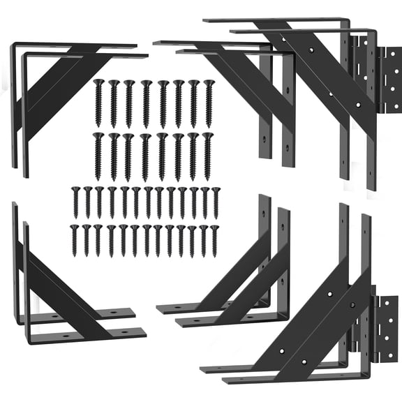 2 Sets Heavy Duty Anti Sag Gate Kit,Gate Corner Brace Bracket Kit, Adjustable Gate Hardware for Wooden Fence Gate Latch, Wooden Driveway Gates, Corral