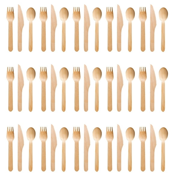 2 Sets Housewarming Gifts Tableware Flatware Portable Wooden Utensils for Eating Dinnerware Cutlery Disposable