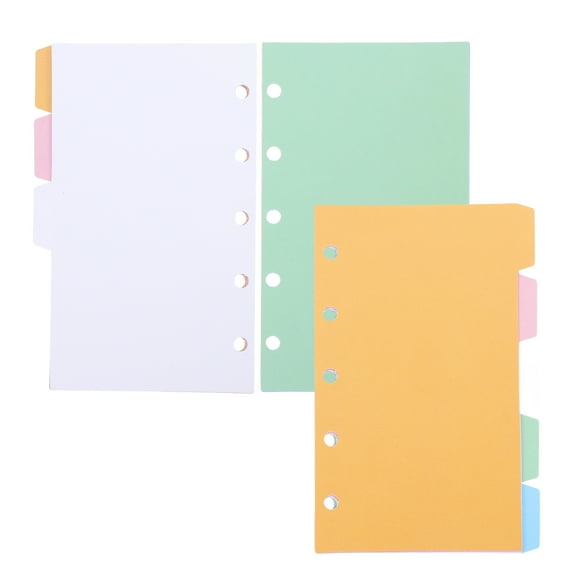 2 Sets Index Separator Page Dividers with Tabs File Lined Paper Note Pads Office