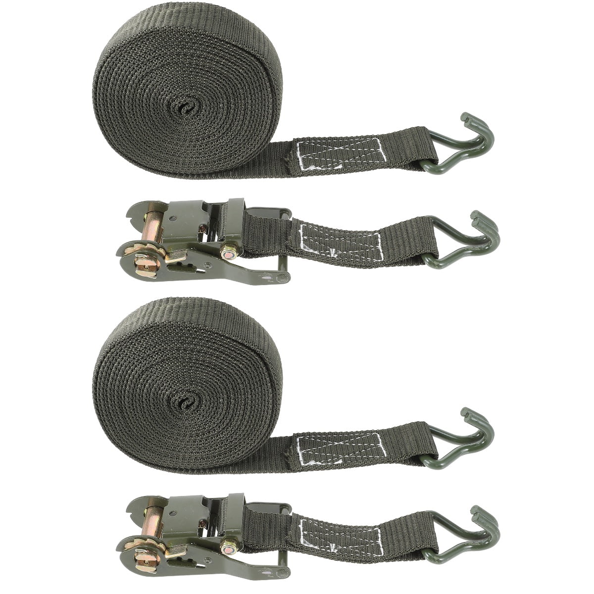 2 Sets J Hook Ratchet Strap Tie Down Ratchet Strap Heavy Duty Ratchet