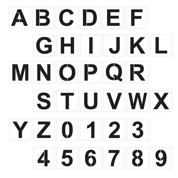 2 Sets Kids Painting Alphabet Mold Drawing Templates Stencils for Crafts Child Beige