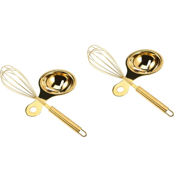 2 Sets Kitchen Egg Mixer Whisk Separator Blenders Hanging Cream Manual Portable Whisks