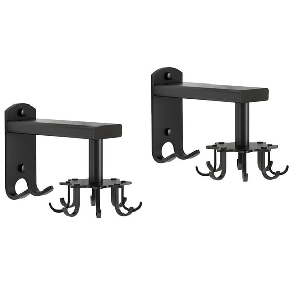 2 Sets Kitchen Swivel Hook Cup Hangers under Cabinet Coffee Racks Coat Gear Alloy Wall-mounted