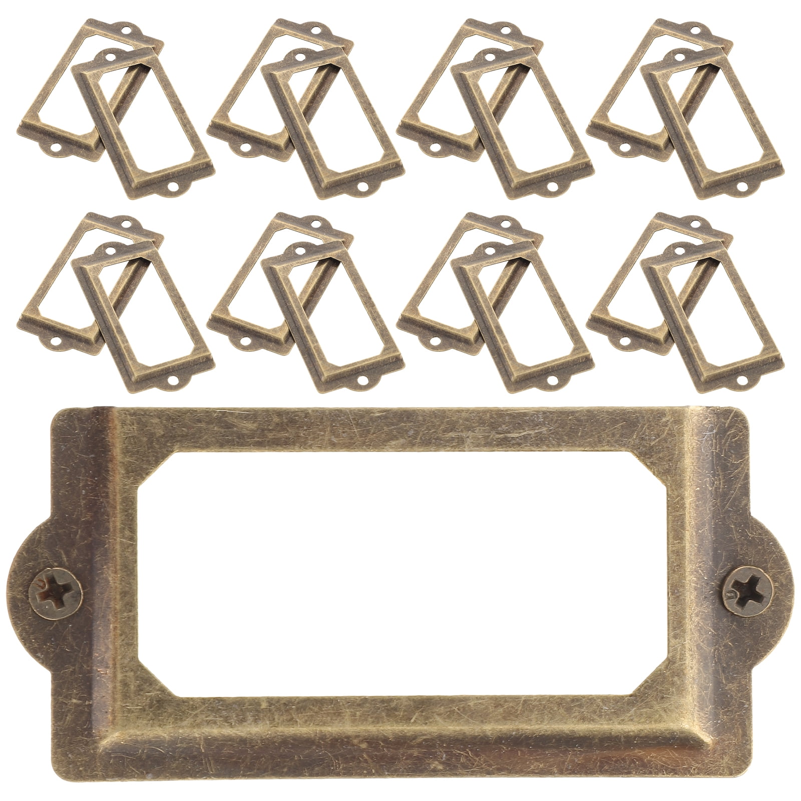 2 Sets Label Frame Card Holder Drawer Retro Cupboard File Name Card