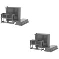 thumbnail image 1 of MERRYHAPY Grey Microscope Slides Staining Rack and Jar for Storage 2Sets, 1 of 6