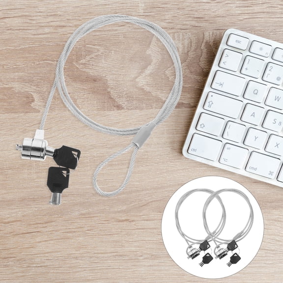 Moluckfu 2-Pack Alloy Cable Locks for Office, Travel, Home Security and Outdoor Use