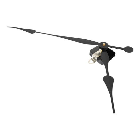 KALLORY DIY Clock Parts Plastic Black For Home Use 2 Sets