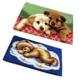 thumbnail image 1 of 2 Sets Latch Hook Rug Cushion Making for Children - Puppy & Bear Pattern, 1 of 7