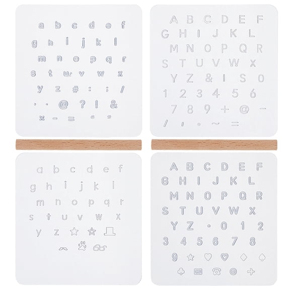 2 Sets Leather Alphabet Set Leather Carving Tools Leathercraft Stamping Tools Letters and Numbers Patterns with Punch for DIY Crafts for making