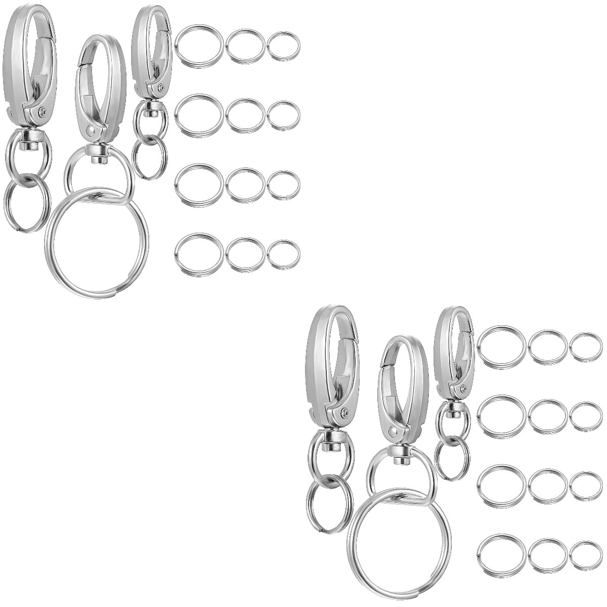 2 Sets Lobster Clasps Dog Leash Clips Pet Id Tag Holder for Collar Small Button Key Chain