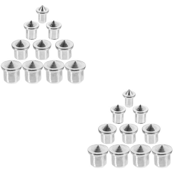 CIMAXIC Dowel and Tenon Center Set, Plated Silver Steel Woodworking Tool for Drill Use 2Sets