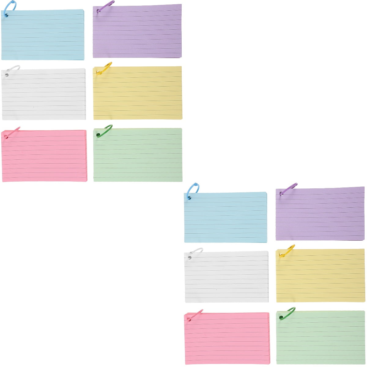 YUNLIGHTS Assorted Color Index Cards 2 Sets Portable Memo Notebooks for Daily Notes and Organization
