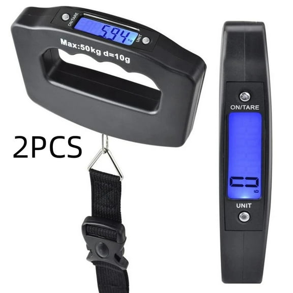 2 Sets Luggage Scale,Portable Handheld Suitcase Weight for Travel,Hanging Scales Handheld Electronic Scale with Backlight 110 Pounds
