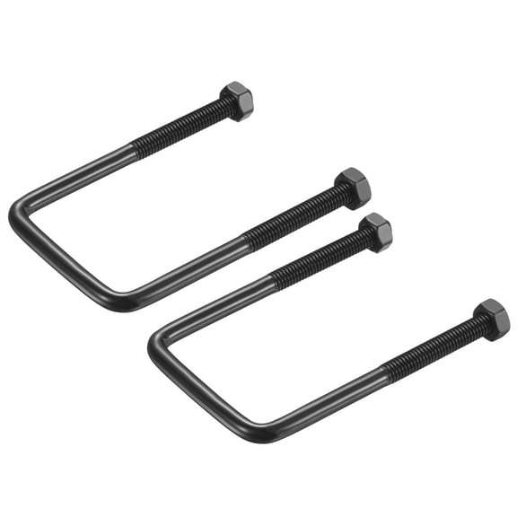 2 Sets M6 Square U-Bolts, 40mm Width 80mm Length 304 Stainless Steel with Nuts