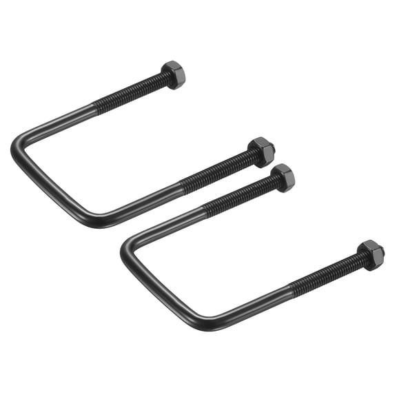 2 Sets M6 Square U-Bolts, 45mm Width 80mm Length 304 Stainless Steel with Nuts