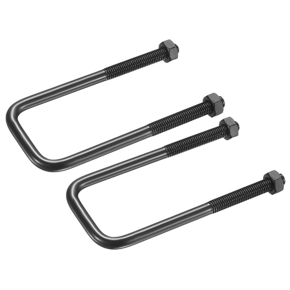 2 Sets M8 Square U-Bolts, 40mm Width 120mm Length 304 Stainless Steel with Nuts
