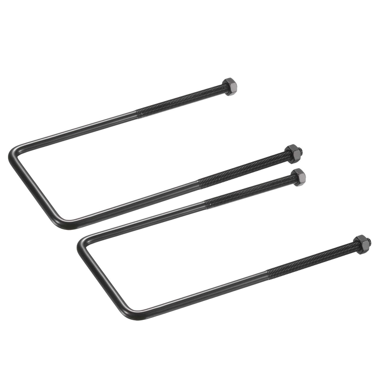 2 Sets M8 Square U-Bolts, 80mm Width 200mm Length 304 Stainless Steel with Nuts
