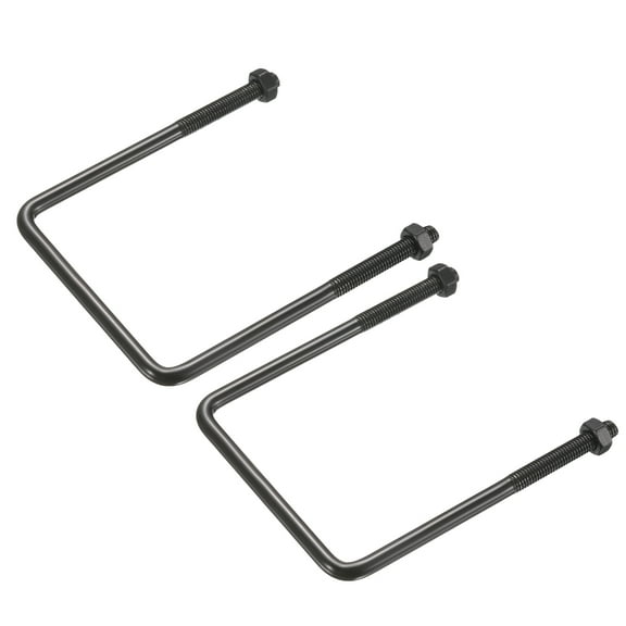 2 Sets M8 Square U-Bolts, 90mm Width 130mm Length 304 Stainless Steel with Nuts