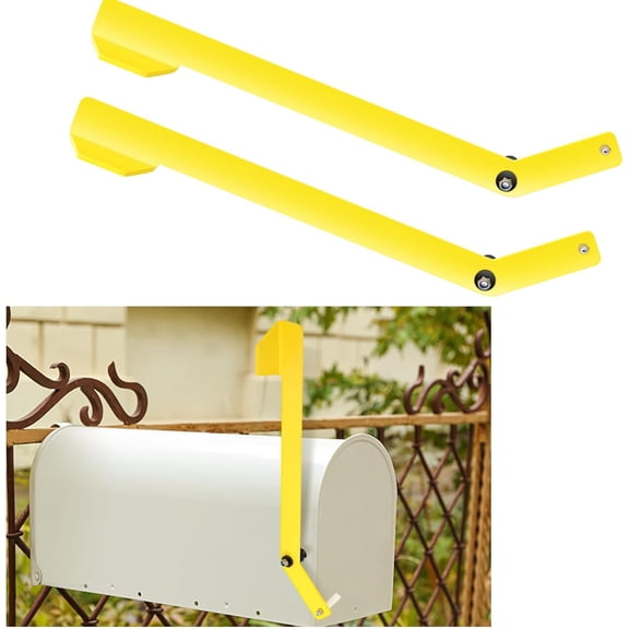 2 Sets Mailbox Alert Flag for Delivered Extra Long Mail Mailbox Delivery Notification Alert Signal Flag Replacement 16.4 Inch Aluminum Alarm Heavy Duty Accessories for Steel Metal Post-Mount