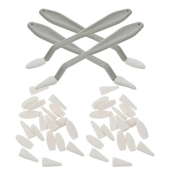 2 Sets Makeup Sponges for Foundation Wedges Dish Holder Art Eraser Pen