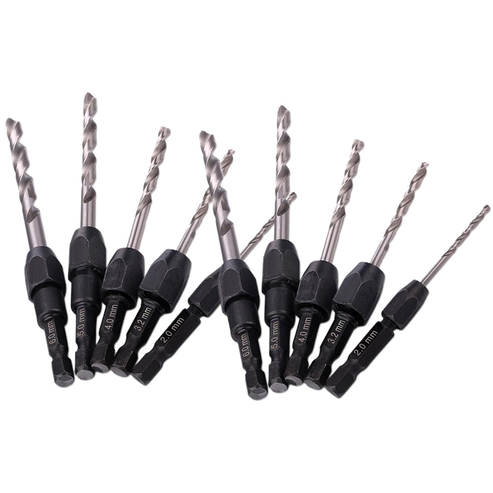 2 Sets Metal Stubby Drill Bits for Satinless Steel Spade
