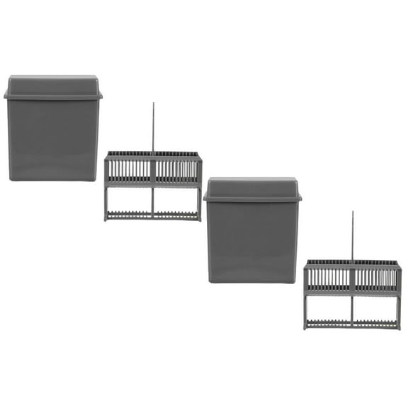 FOMIYES 2 Sets Plastic Microscope Slides Staining Jar Staining Slides Grey for Students