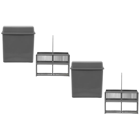 FOMIYES 2 Sets Plastic Microscope Slides Staining Jar Staining Slides Grey for Students