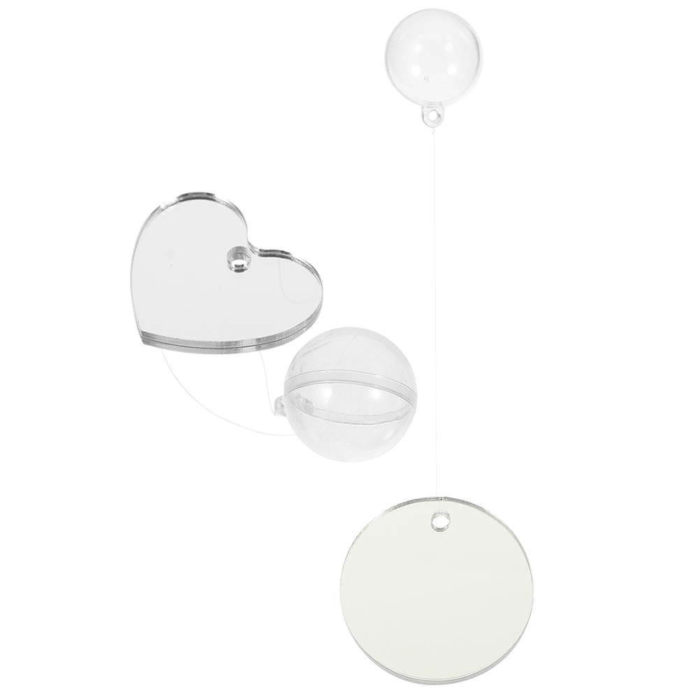 2 Sets Mirrors Ornament Betta Fish Toys Decor for Home Betta Aquarium