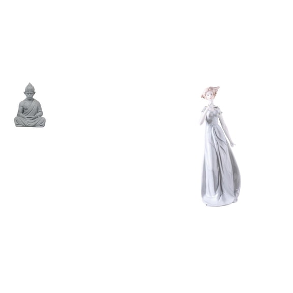 2 Sets Monkey Buddha Statue Modern Sculpture Sandstone Resin for Indoor Outdoor Meditation Space Decor