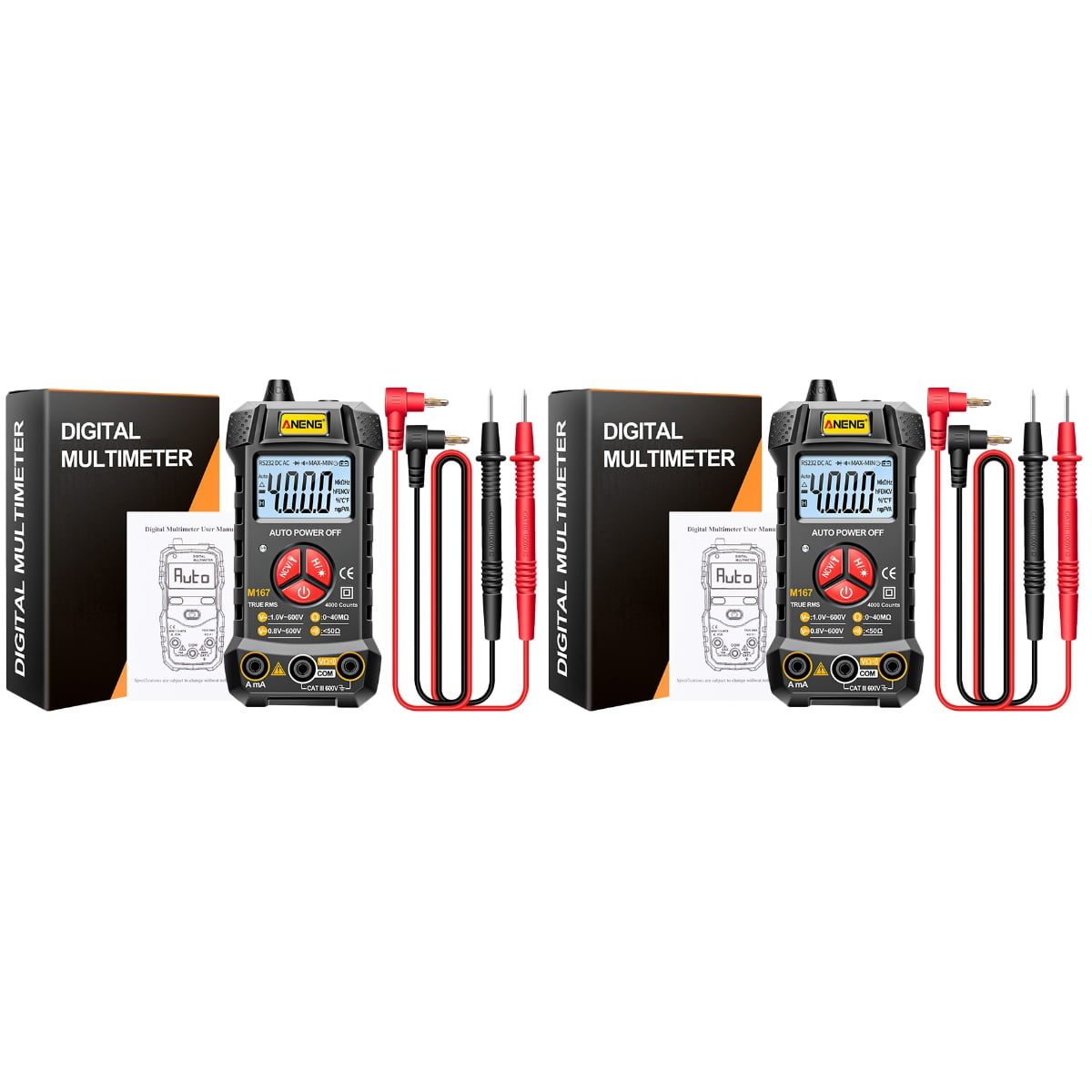 2 Sets Multipurpose Multimeter Electrical Tester Digital Automatic