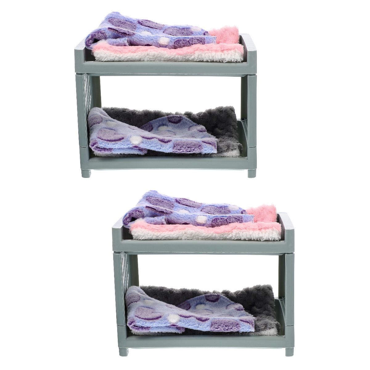 2 Sets Multiuse Hamster Bed Plastic Chinchilla Bed Cage Hamster