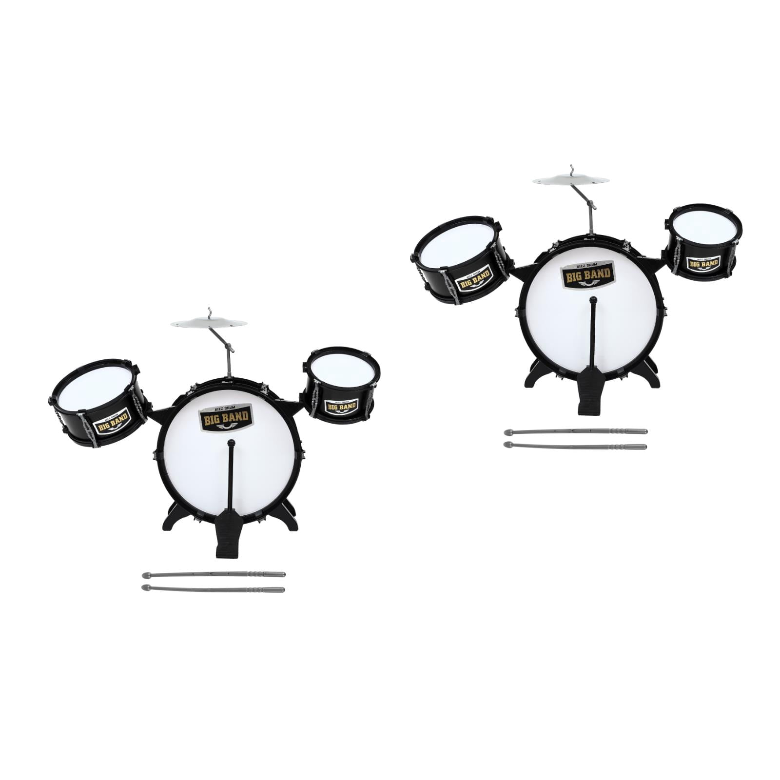 2 sets musical instrument toy drums for toddlers kit infant child black