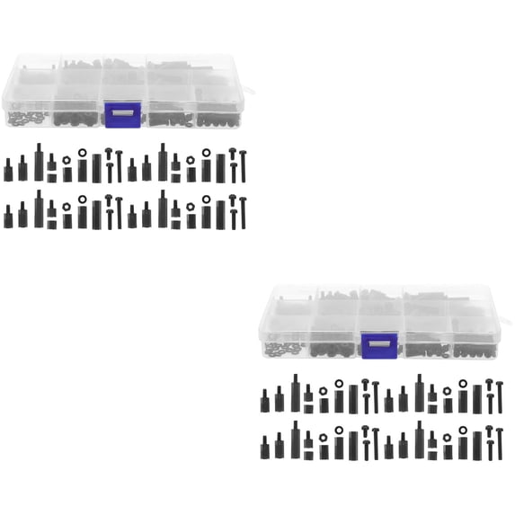 2 Sets Nylon Hexagon Screws and Nuts Machines Screws Fastening Screws Assortment( Type)