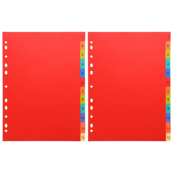 2 Sets Of Plastic Binder Dividers With Tabs Cute Binder Index Divider Office Subject Divider Binder Notebook Index Page Notebook Page Divider