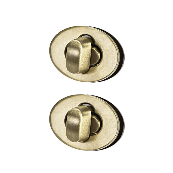 2 Sets Oval Purses Twist Lock 23mm x 17mm Clutches Closures for DIY Bag Making, Brussed Brass