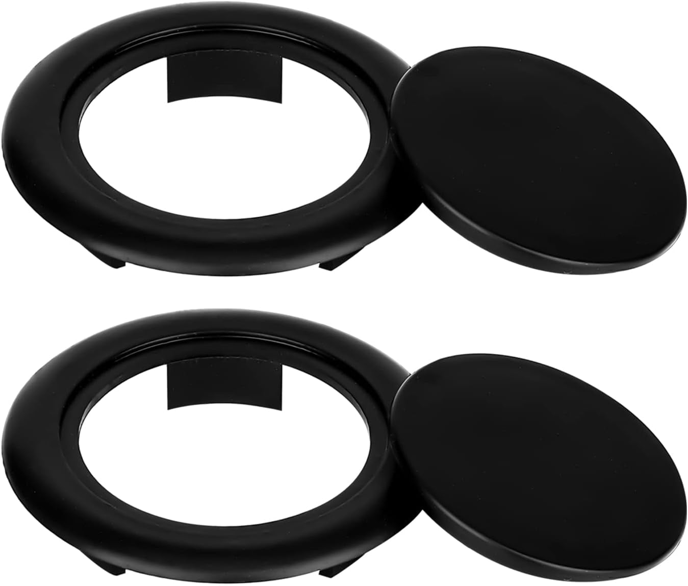 2 Sets Patio Table Umbrella Hole Rings and Caps, Scheam Plastic 2 Inch