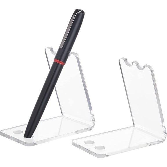 2 Sets Pen Stands Displays 4 Holes Clear Pencil Stands Acrylic Pen Stands Ballpoint Pen Display Rack