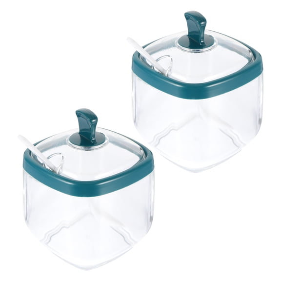 2 Sets of Decorative Pepper and Sugar Jars for Seasoning Storage - Pot Containers